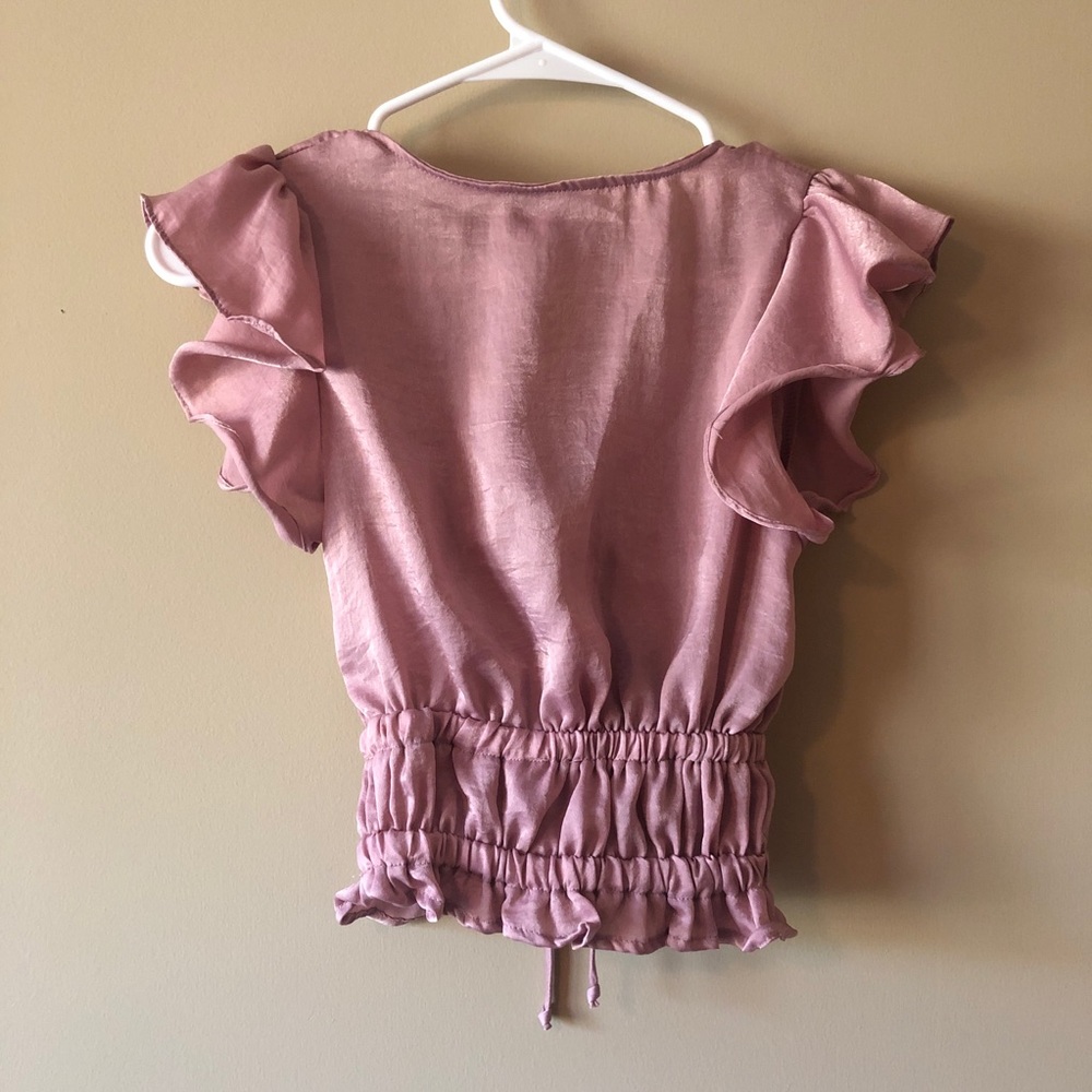 AE Satin Ruffle Top - Picture 2 of 2